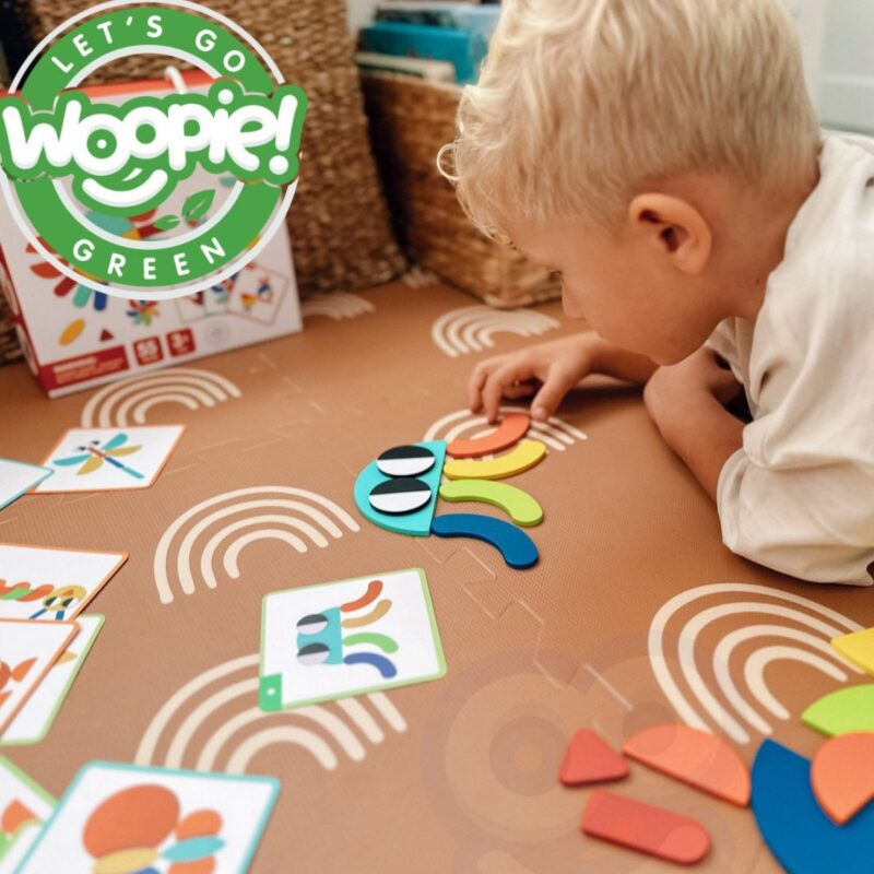 Medinė Montessori dėlionė vaikams nuo 3 metų (55 det.)