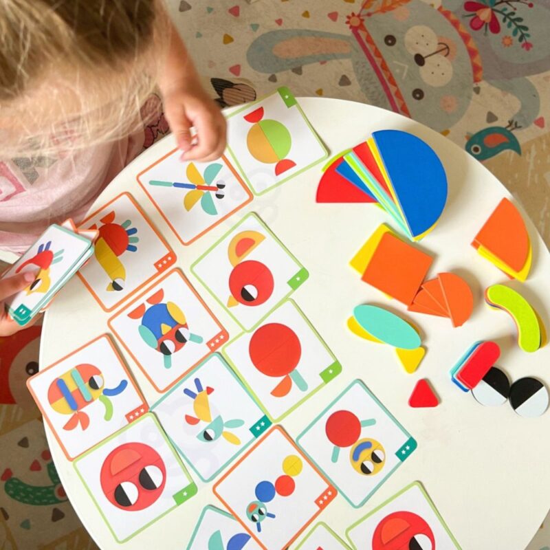 Medinė Montessori dėlionė vaikams nuo 3 metų (55 det.)