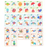 Medinė Montessori dėlionė vaikams nuo 3 metų (55 det.)