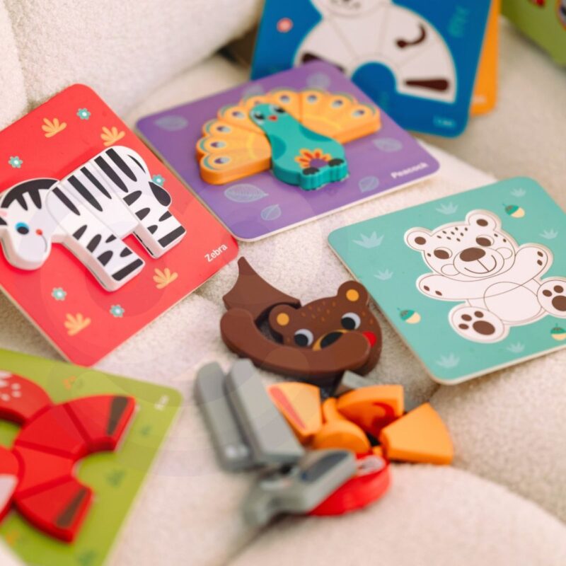 Woopie Green Montessori 6 dėlionių rinkinys "Gyvūnėliai"