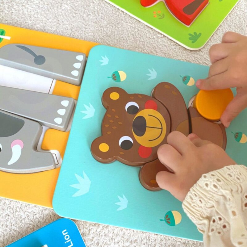 Woopie Green Montessori 6 dėlionių rinkinys "Gyvūnėliai"
